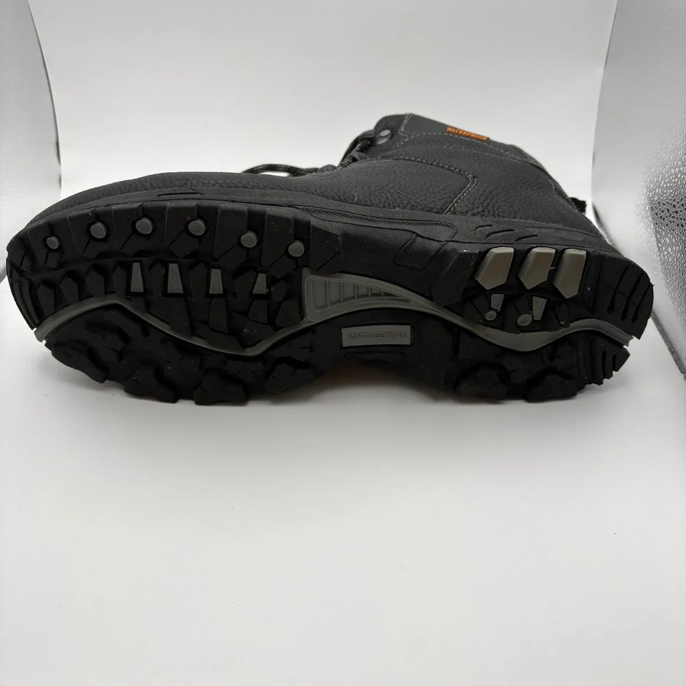 Weatherproof Vintage Mens 10 Hiking Boots Black Jason Waterproof Faux Leather